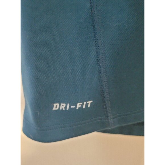 Nike Dri-Fit Quarter Zip Pull Over Jacket Polyester Blue Green Men's Size Medium - Picture 6 of 6